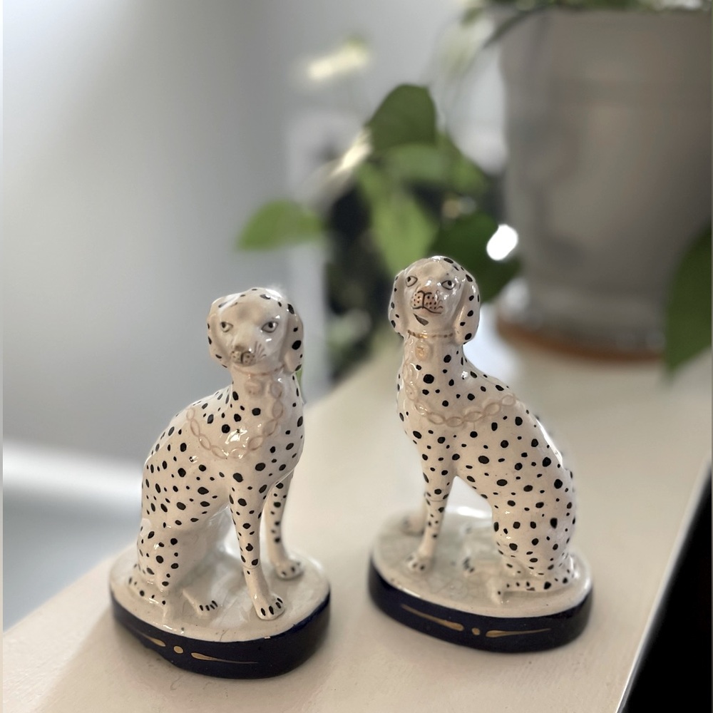 Pair of English Stanfordshire Dalmatians
